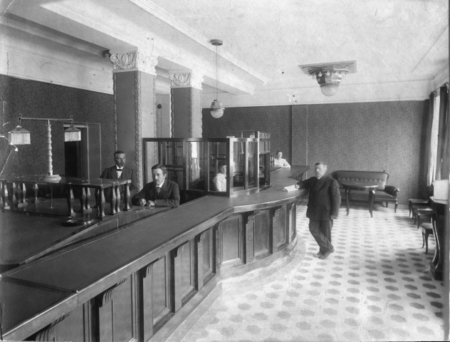 Pankkisali 1910-1920 luvulta