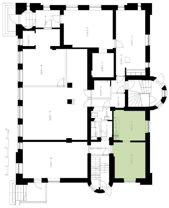 Talonmiehen kaksion pohjapiirustus